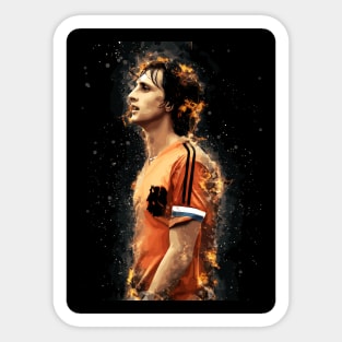 Johan Cruyff Football Art Sticker